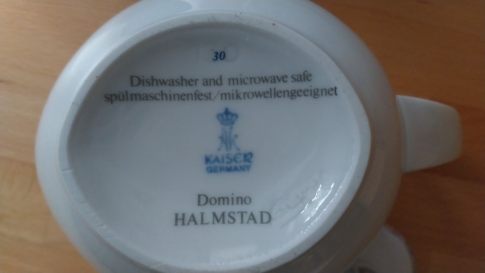 1 Kaffeekanne, 2 Teekannen "Domino Halmstad" von Kaiser in Bomlitz