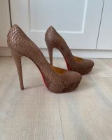 Christian Louboutin Python Leder Bianca 140 40 braun rote Sohle Baden-Württemberg - Brühl Vorschau