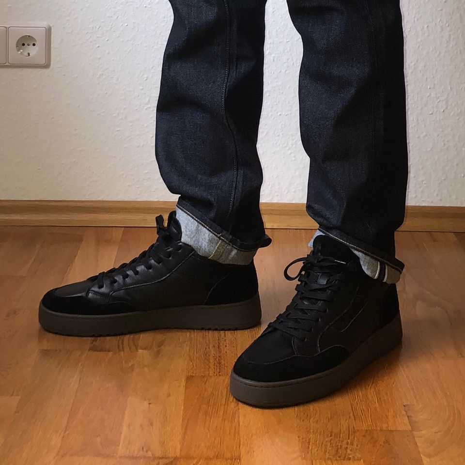 *NEU* Marc O'Polo Mid Top Sneaker, Leder, schwarz, 45, NP130€ in Wennigsen