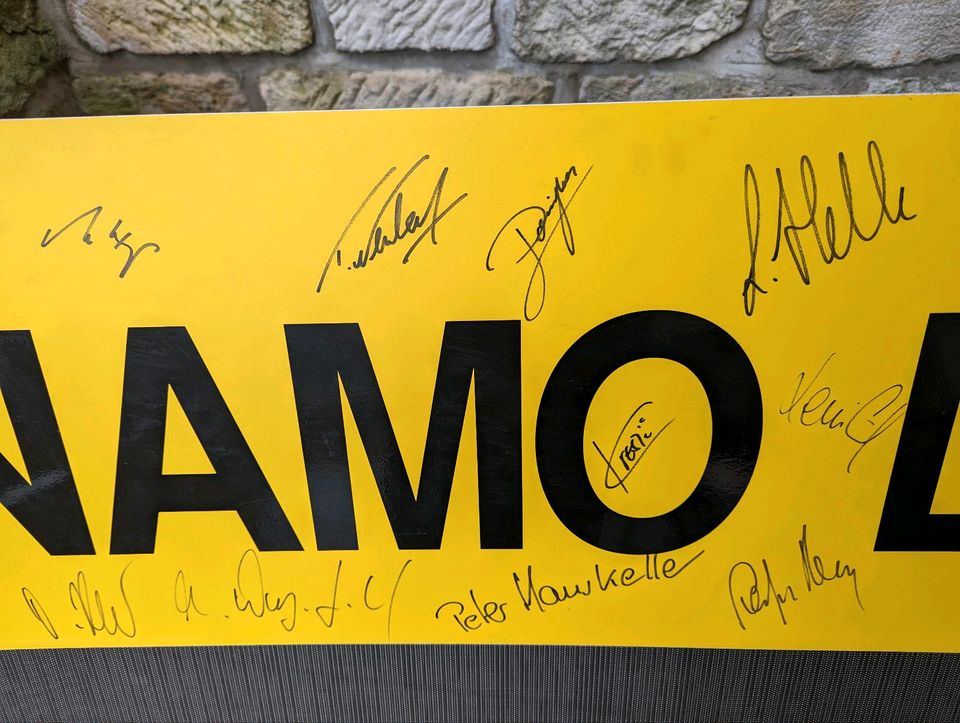 Dynamo Dresden Schild Autogramme 2004 in Dresden