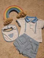 Baby Sommer Set 3-Teiler, Polo Shirt, Hose, Lätzchen, 3-6M München - Allach-Untermenzing Vorschau