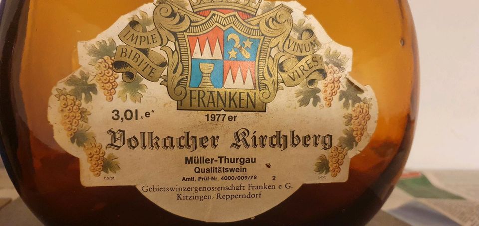 Bocksbeutelflasche 3Liter 50 Jahre alt in Ravensburg