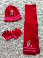 Set Mütze + Schal + Handschuhe ❤ rot/rosa, Bambi ❤ Gr. 104 Bayern - Bernhardswald Vorschau