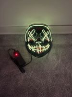 NEU Maske The Purge LED gelb Halloween JGA Karneval blinken Hessen - Gernsheim  Vorschau