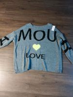 NEU Strickpulli grau mit Schriftzug AMOUR- Baden-Württemberg - Ilvesheim Vorschau