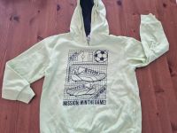 Räuber-Hoodie topolino Waschspuren neongelb Fußball Gr. 128 Nordrhein-Westfalen - Leichlingen Vorschau