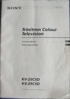 Sony Bedienungsanleitung Triniton Colour Fernseher KV-25C50, D Baden-Württemberg - Spaichingen Vorschau