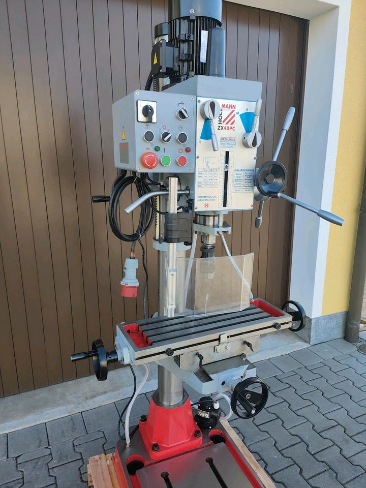 Getriebebohrmaschine Ständerbohrmaschine Säulenbohrmaschine Fräsmaschine mit Kreuztisch Holzmann ZX40PC_400V Aktion in Nabburg