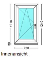 1tlg. Fenster B:720 x H1210 mm - Neuware Bayern - Rödental Vorschau