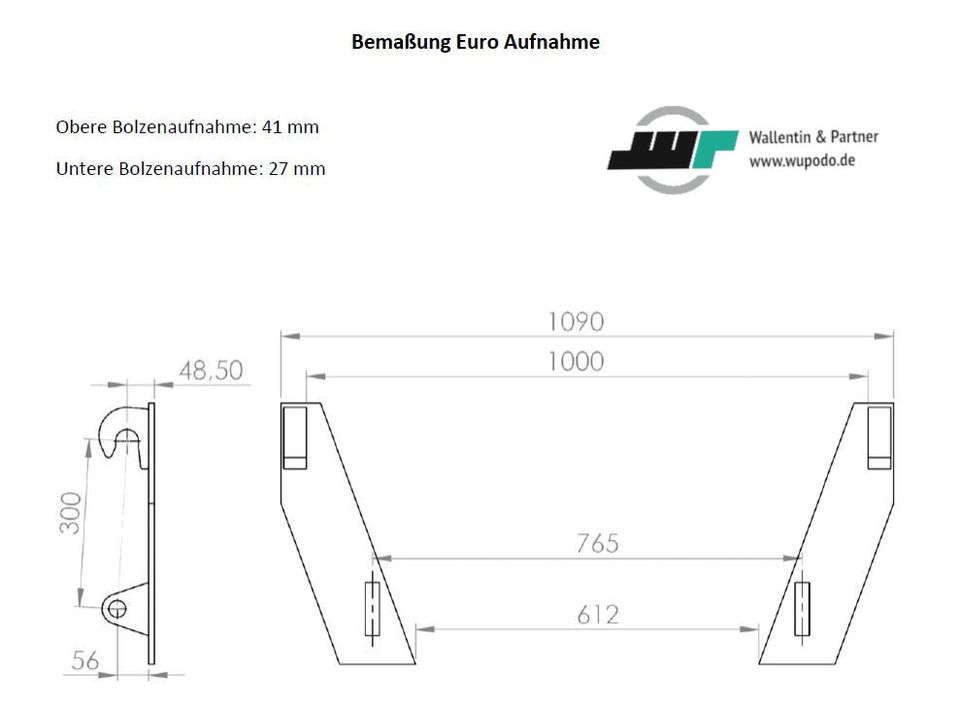 Palettengabel Palettenheber 1000kg/0,97m Hoflader Giant ALÖ NEU! in Wesenberg