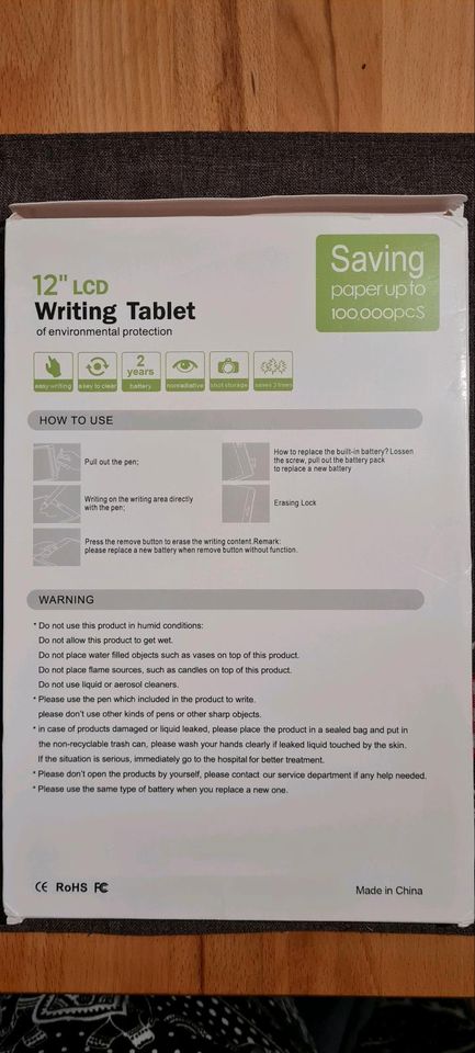 12" LCD Writing Tablet neu in Betzigau