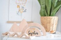 Baby Geschenk personalisiert Name Holz Geburt Deko Regal Taufe Nordrhein-Westfalen - Selm Vorschau