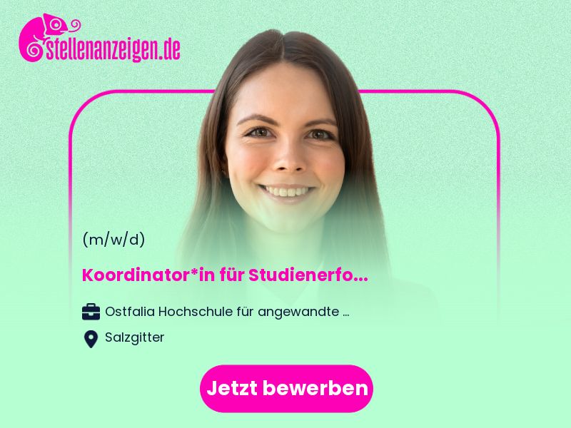 Koordinator*in für Studienerfolg und in Salzgitter