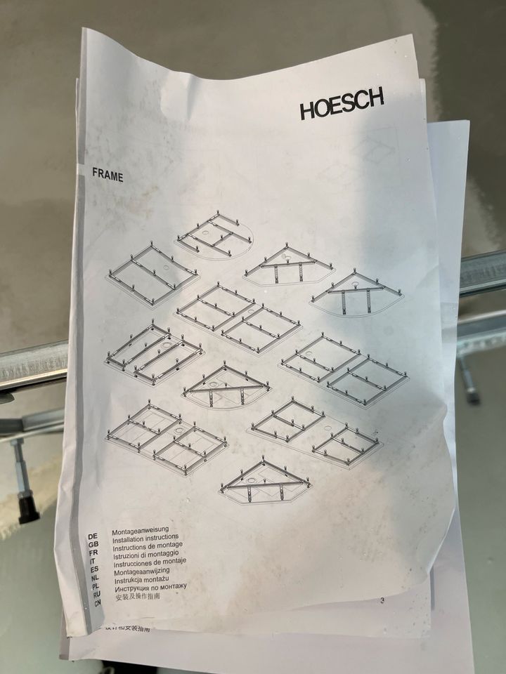 Hoesch Duschwannenfuß Muna 90x90 in Waidhaus