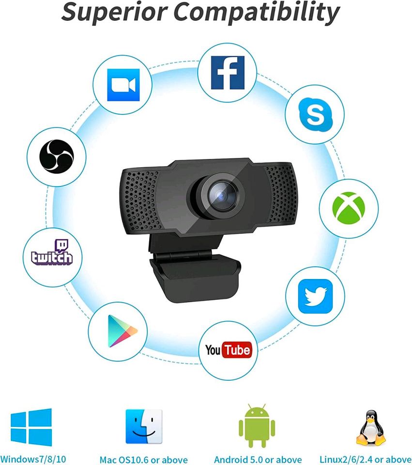 PC Webcam 1080P HD Webcam PC Kamera Webcam NEU in Berlin