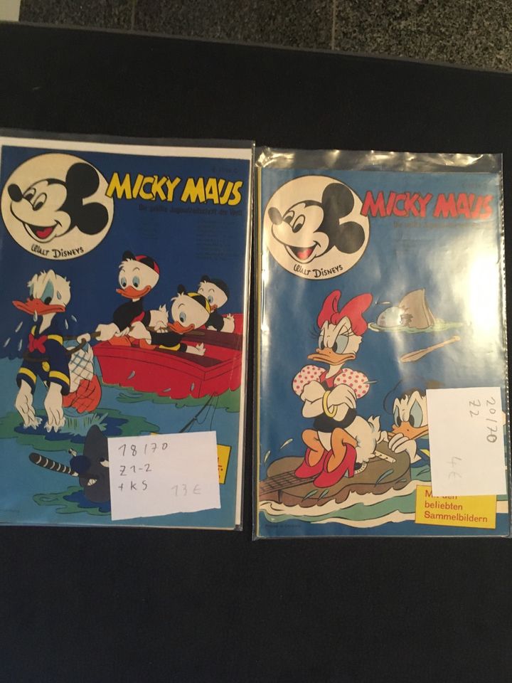 40 Micky Maus Hefte ab nr 1-33 von 1970 viele mit Klappseiten in Mecklenbeck