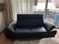 2 x Sofa / Couch schwarz Leder Hessen - Butzbach Vorschau
