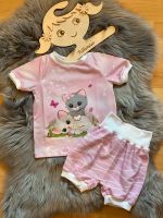 ❤️ Handmade! Neu! Set Gr.98 T-Shirt+ kurze Pumphose Katzen ❤️ Nordrhein-Westfalen - Herne Vorschau