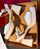 Unisa Sandalen Plateau weiss 38 G f. breite Füße Brautschuhe Bayern - Rosenheim Vorschau