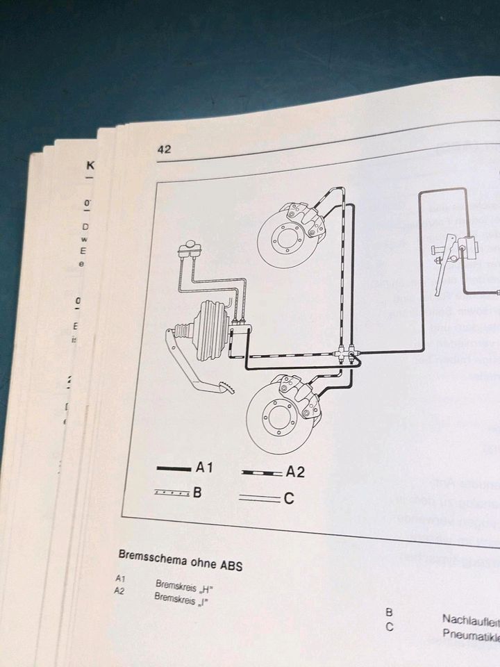 Mercedes MB 100 Werkstatt Handbuch ABS Einführung 1990 in Selters