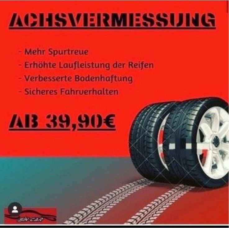 Achsvermessung // Spursteinstellung ANGEBOT ❌REIFEN SINCAR ❌ in Marburg