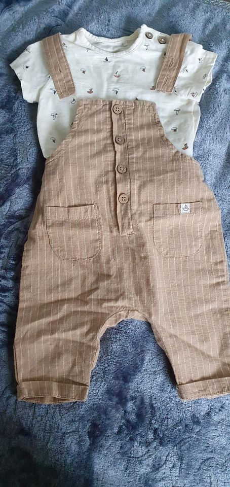 Baby Sommer Latzhose mit Shirt gr 62 in Monheim am Rhein