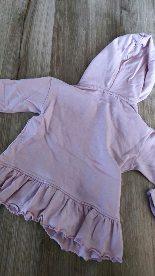 KappAhl Hoodie Pullover Rosa Rose Gr.122/128 Volant Cropped in Freigericht