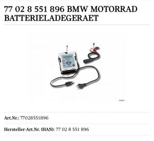 BMW Motorrad Batterieladegerät (CanBus kompatibel) günstig kaufen ▷ bm