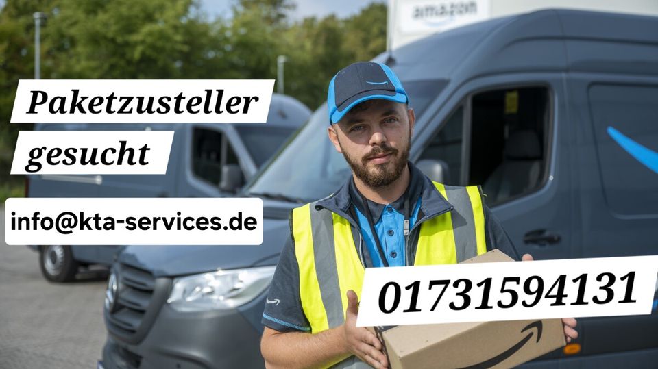 Paketzusteller Kurierdienst Fahrer im Auftrag von Amazon in Offenbach