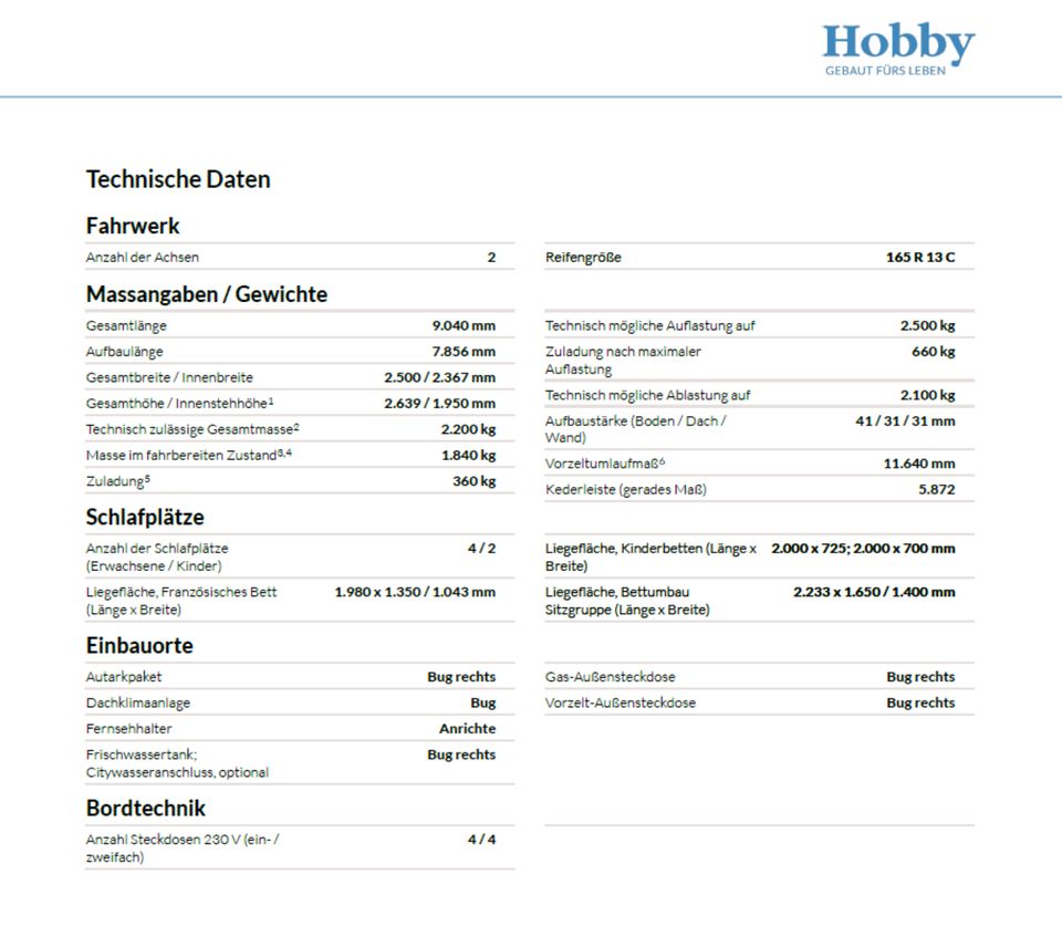 Hobby KWFU 720 *Vollausstatung-Klima-Solar-Mover-Vorzelt-Markise* in Langenselbold