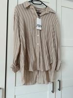Zara Oversize Hemd Gestreift Beige Neu Düsseldorf - Friedrichstadt Vorschau