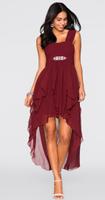 Abend Kleid Ballkleid vokuhila Kleid Bordeaux rot mittel lang Bayern - Zeil Vorschau