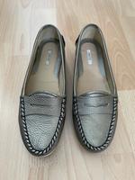 GEOX Mokassins Leder metallic Gr. 38.5 Bayern - Augsburg Vorschau