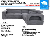 Sofa Couch Wohnlandschaft L Form auf Bestellung, in Cordstoff gra Bremen - Huchting Vorschau