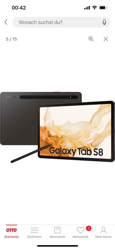 Samsung Galaxy Tab S8 Wi-Fi Tablet (11", 128 GB, Android) in Bad Friedrichshall