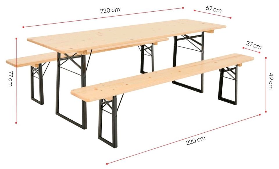 Biertischgarnitur/ Zeltgarnituren / BierbänkeMieten / Verleih in Laupheim