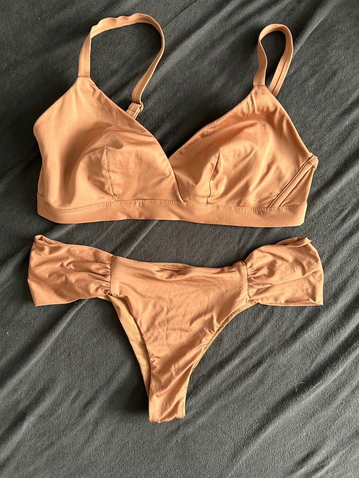 Bikini Set Leo bunt Bandeau pink schwarz XS S 34 D L Lascana Calz in Braunschweig