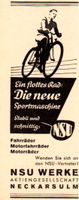 NSU Fahrrad -Werbung 1940 Reklame -Anzeige - Vintage-Deko Baden-Württemberg - Steinen Vorschau