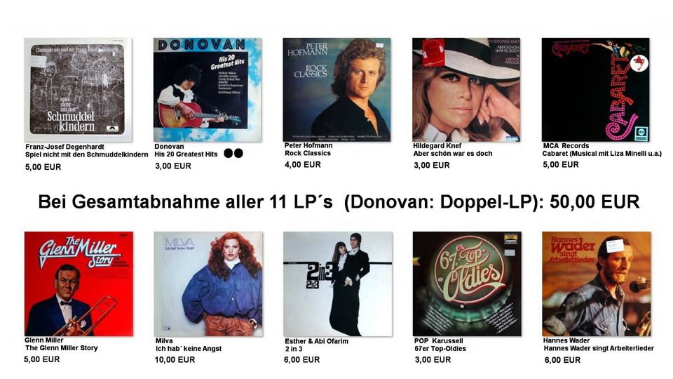 Vinyl-LP´s in Arendsee (Altmark)