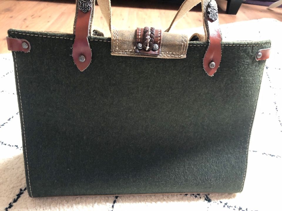 Trachtentasche Shopper Tasche Leder Loden Charivari NP 799 € NEU! in Mainburg