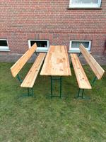 Bierzeltgarnitur 220cm mit 60cm-Tisch & 2 Bänken mit Rückenlehne Rehburg-Loccum - Rehburg Vorschau
