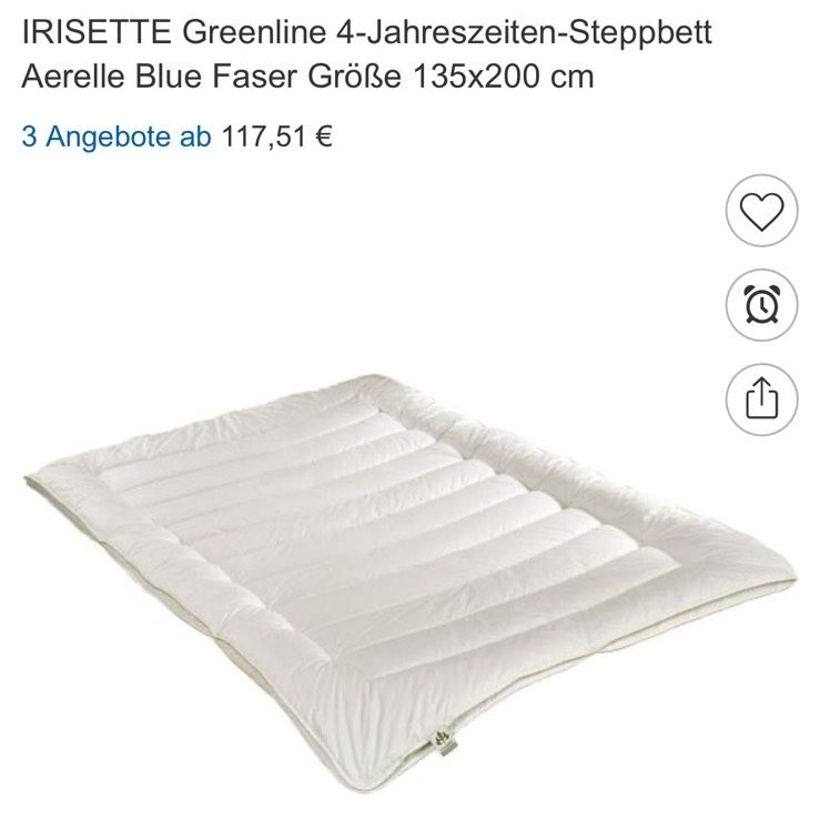 IRISETTE Greenline 4-Jahreszeiten-Steppbett Aerelle Blue in Gladbeck