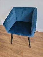 Samt Stuhl dunkelblau * wie neu * Niedersachsen - Beverstedt Vorschau