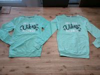 ☆☆2x Sweat Pullover m Pailletten ☆ Gr. 158/164 ☆ mint Zwillinge Nordrhein-Westfalen - Enger Vorschau