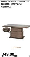 Siena Garden Loungetisch Gartentisch Teramo, 130x75 cm anthrazit Sachsen-Anhalt - Frose Vorschau