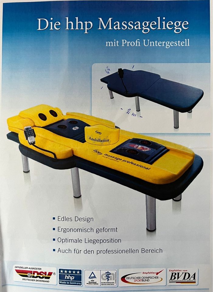 HPP Massageliege mit Sonderausstattung und Profi Untergestell in Bad Peterstal-Griesbach