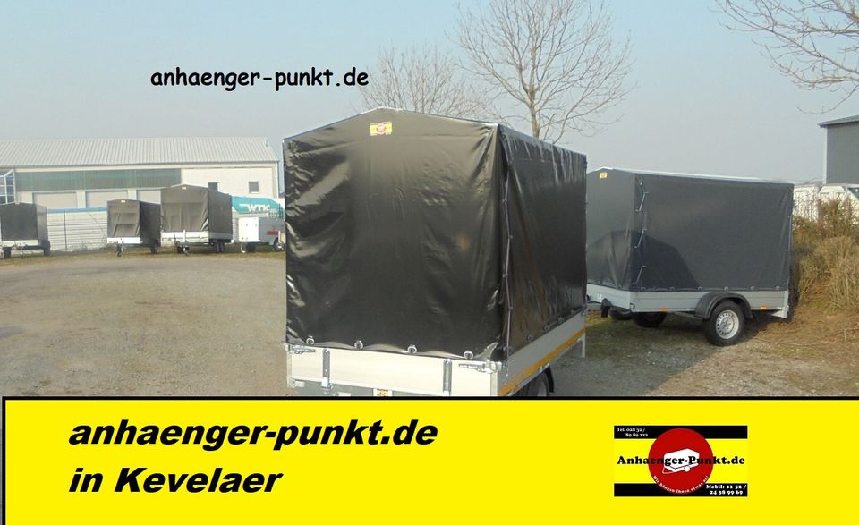 GROßER ANHÄNGER 2,51 x 1,45 x 1,60m PLANE SPITZE MOTORRAD in Rheinberg