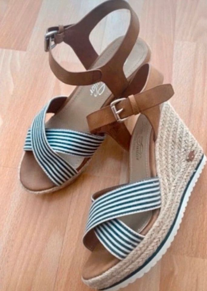 Tom tailor Damen espadrille plateau Keilsandale Sandalen gr. 38 in Ergolding