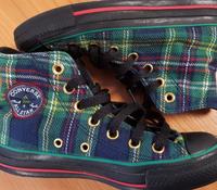 CONVERSE All Star Chucks-Hi Petrol-Blau-Grün-Kariert Gr 3 / 35,5 Hessen - Stadtallendorf Vorschau