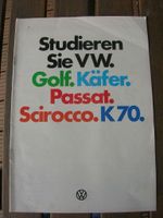 Werbeheft VW Golf Käfer Passat Scirocco K70 K 70 Nordrhein-Westfalen - Erftstadt Vorschau